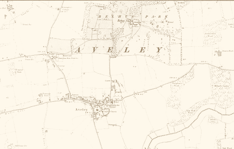 Historic map of Essex and Aveley